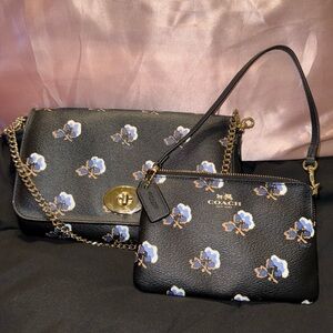Coach Black Floral Women's Bag Set